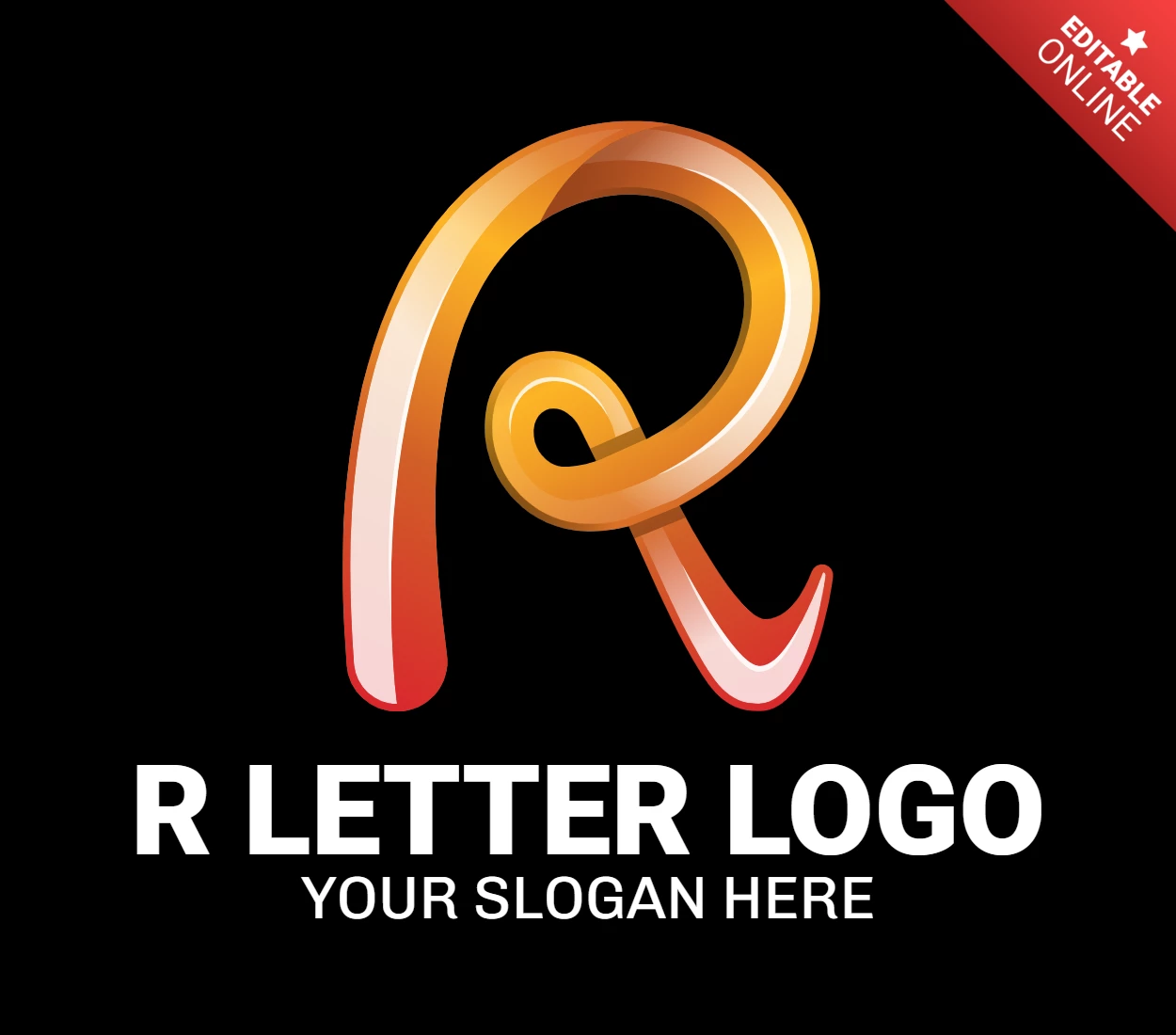 Colorful R Letter Logo Design Template
