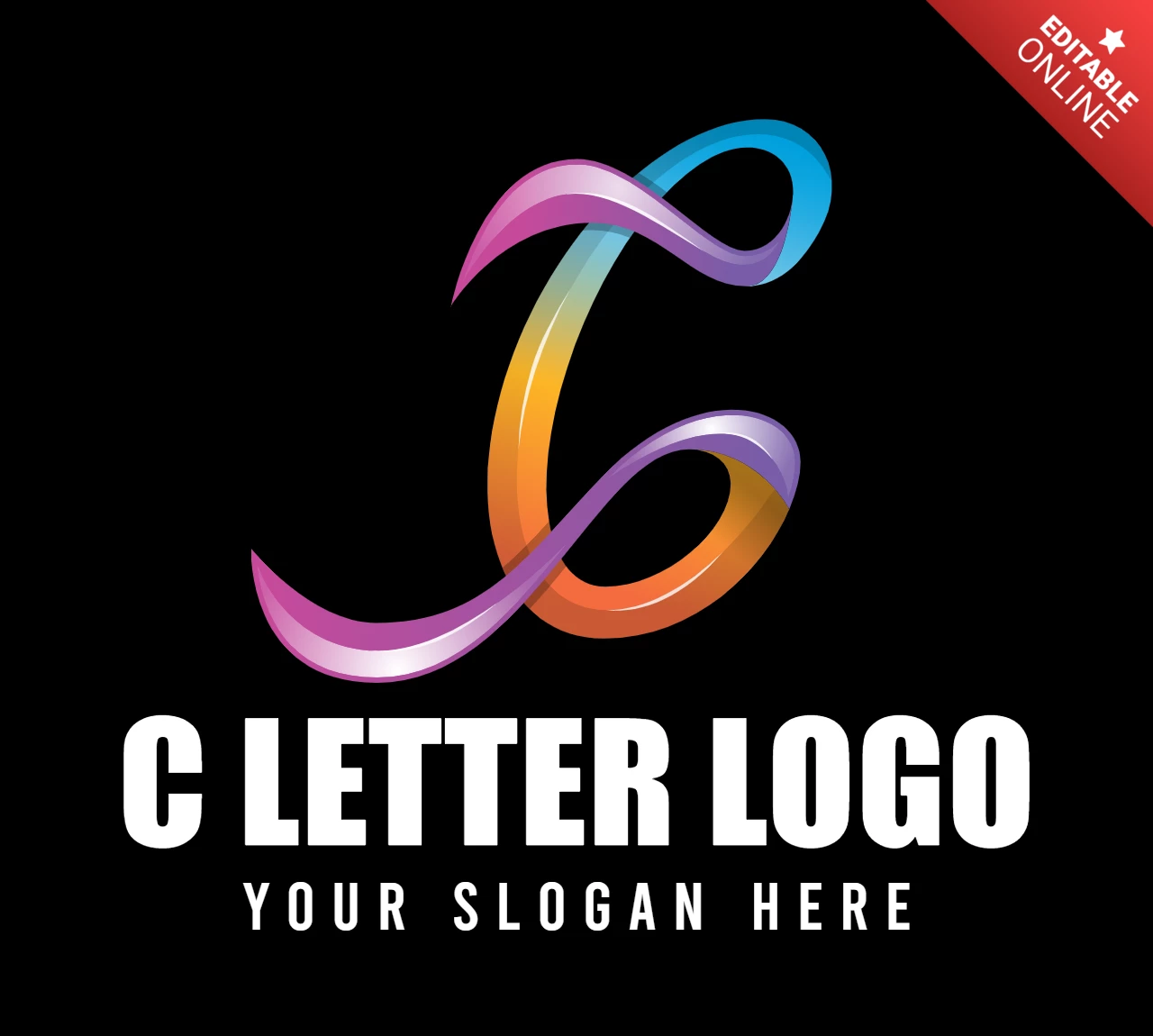 Colorful C logo Design Logo Design Template