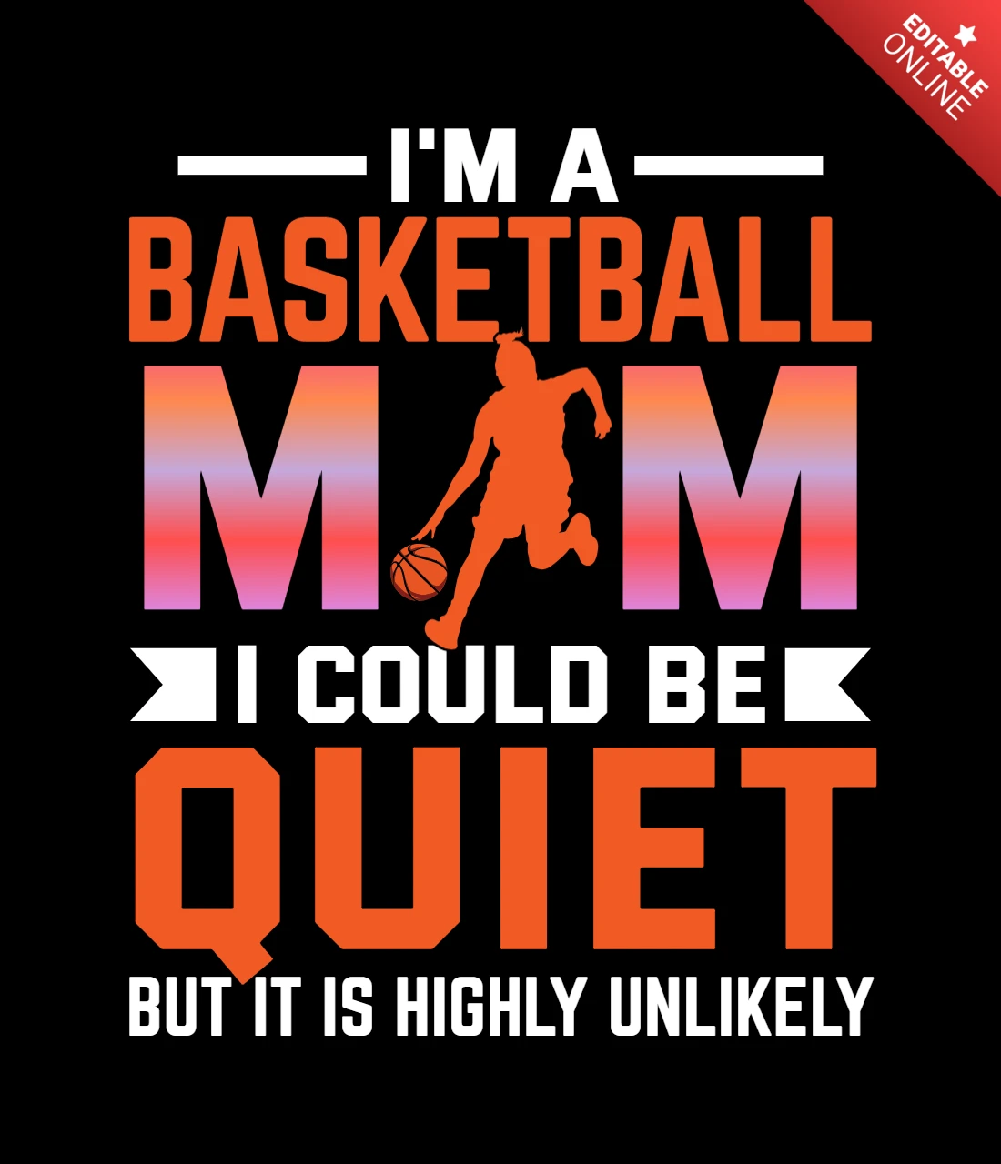 Ich bin eine basketball mutter t-shirt design vorlage