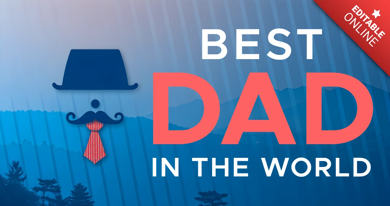 Modern Father's Day Wishes Banner Template