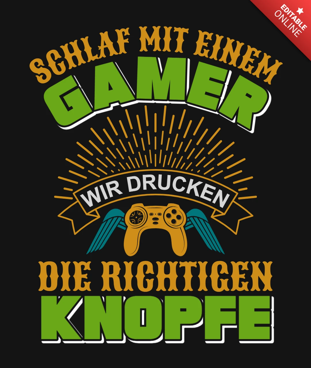 Schlaf Mit Einem Gamer Die Richtigen Knopfe T-Shirt Design Template