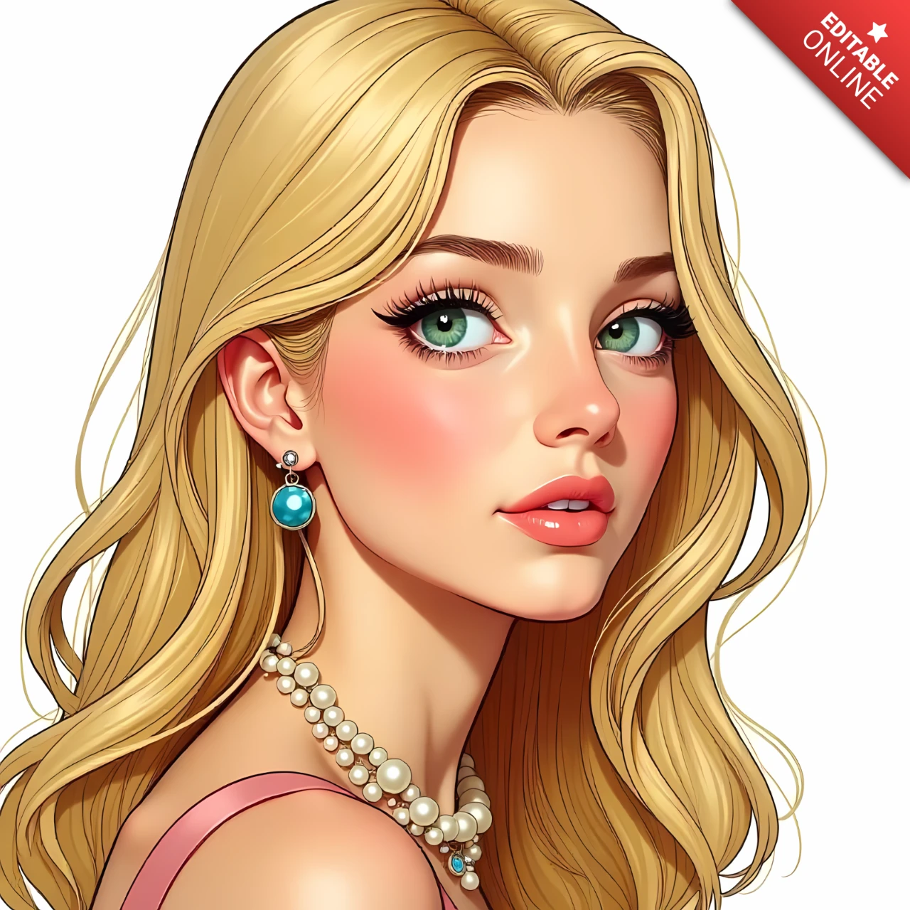 Elegant Portrait Design Template for Beauty and Fashion