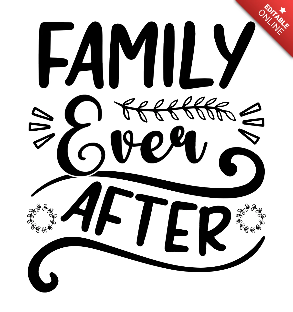 Familie für immer nach t-shirt design vorlage