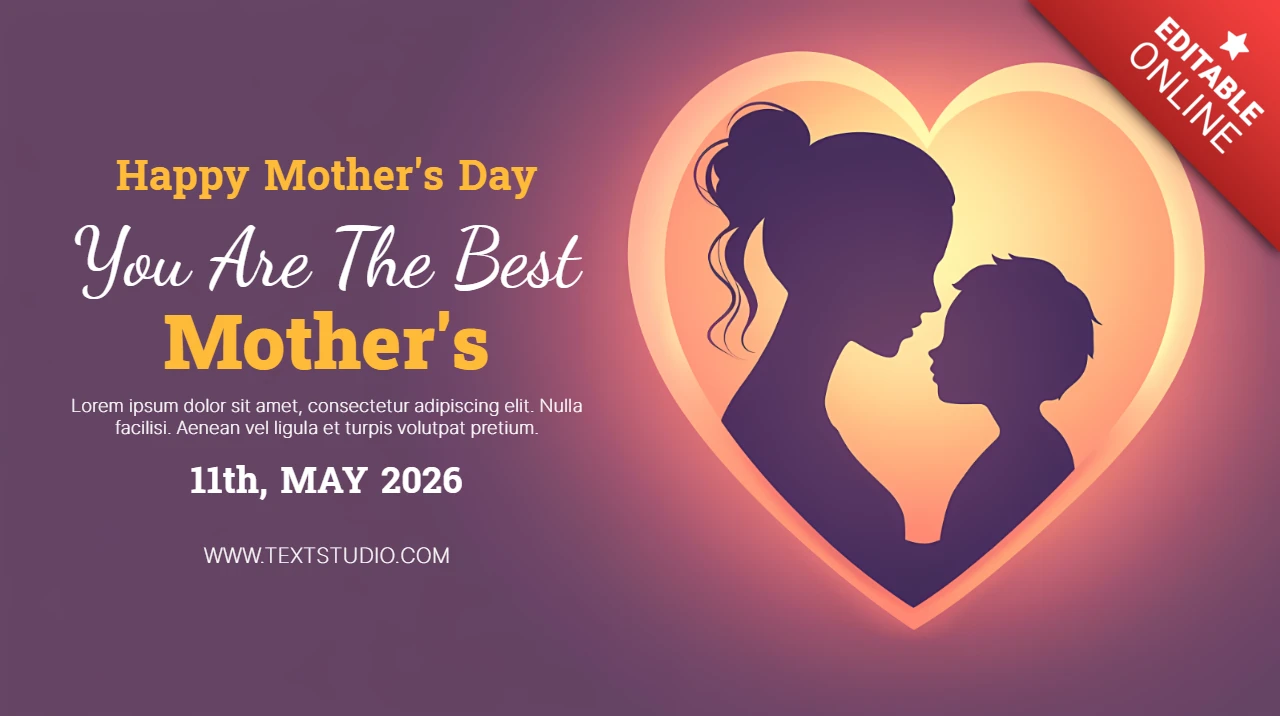 Mother's Day Heartfelt Design Template for Celebrating Moms