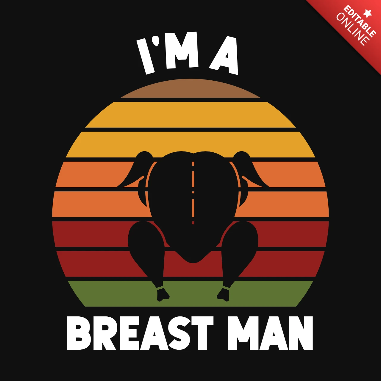 Thanksgiving tag ich bin eine brust t-shirt design vorlage
