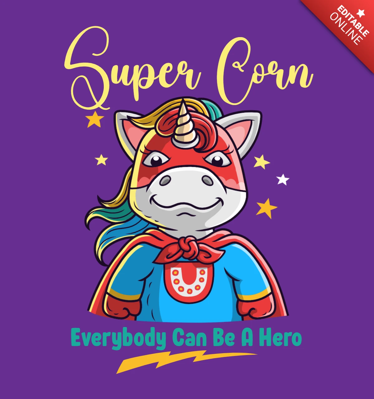Super Einhorn Kleidung Designvorlage jeder kann hier sein