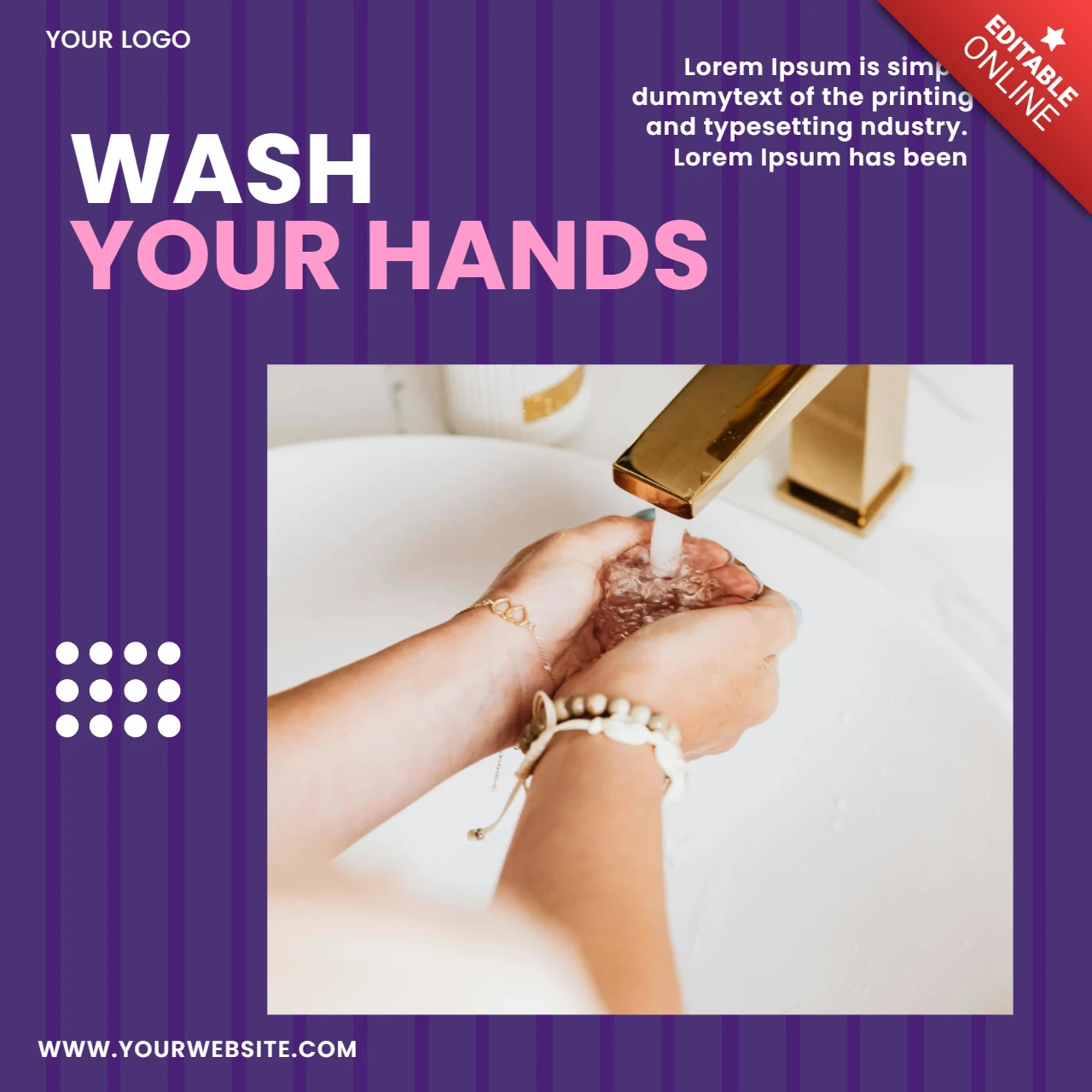 Purple Basic Promotional Social Media Post Design Template