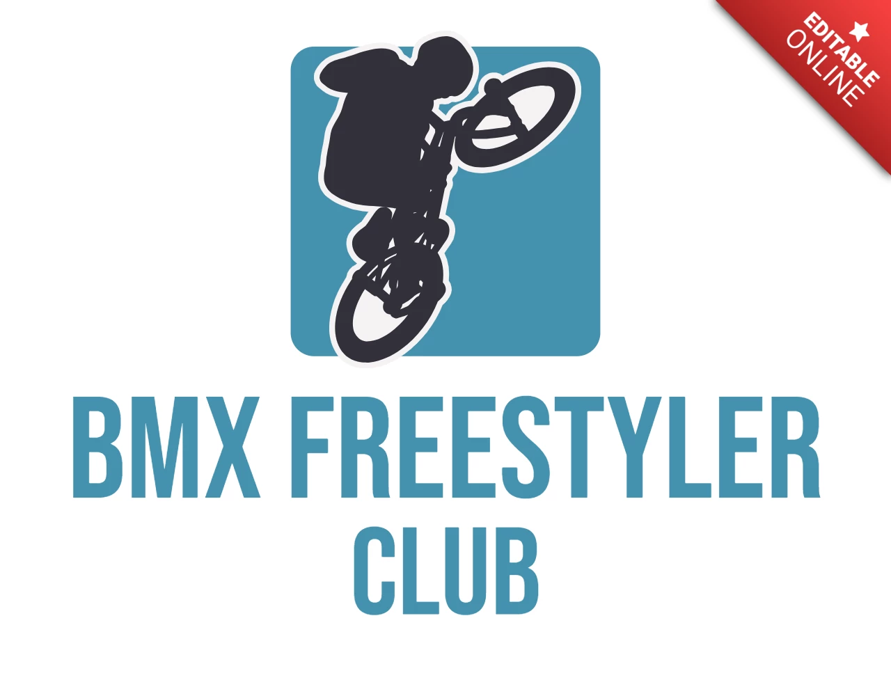 Szablon logo klubu freestylerów bmx
