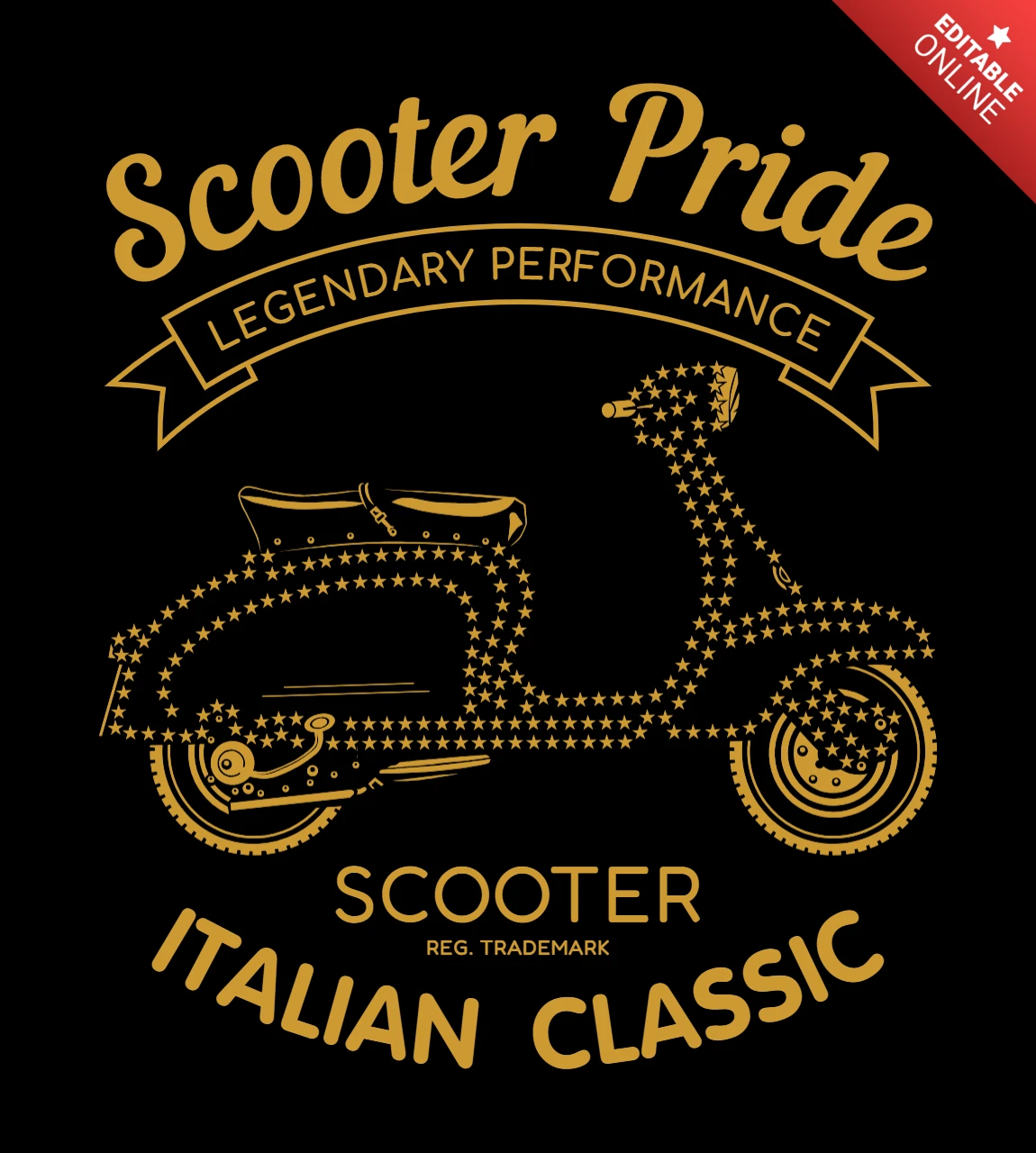 Modèle de t-shirt Scooter pride