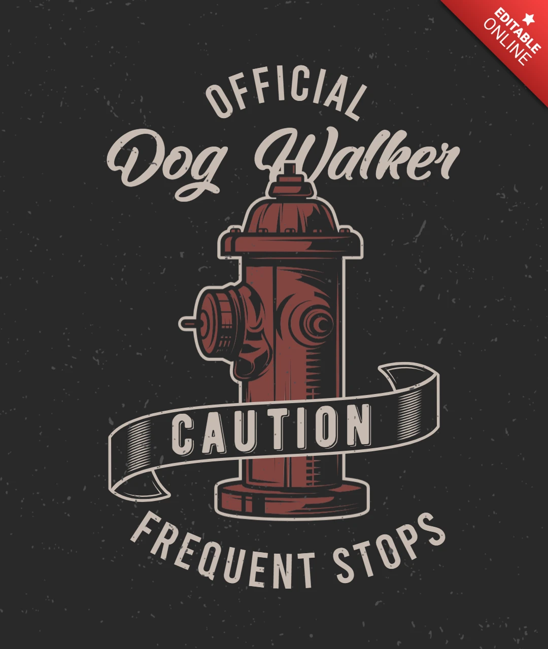Modèle de t-shirt pour chien promeneur de bouche d'incendie