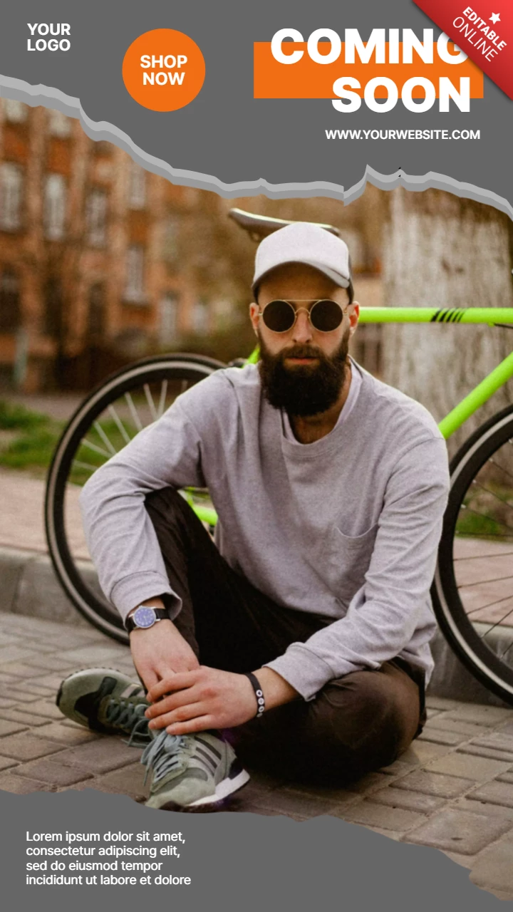 Streetwear fashion social media story design template