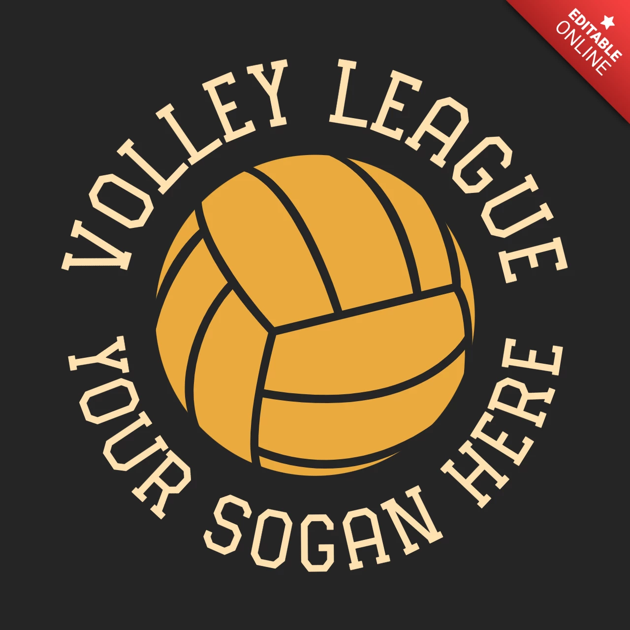 Volleybalcompetitie sport logo ontwerpsjabloon