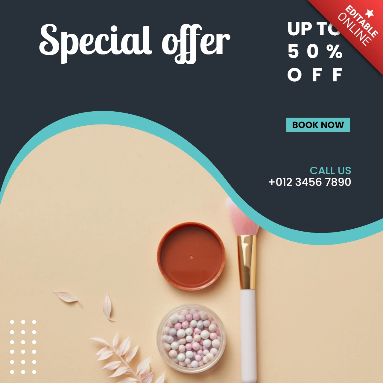 Skin Care Service Advertising Social Media Post Design Template