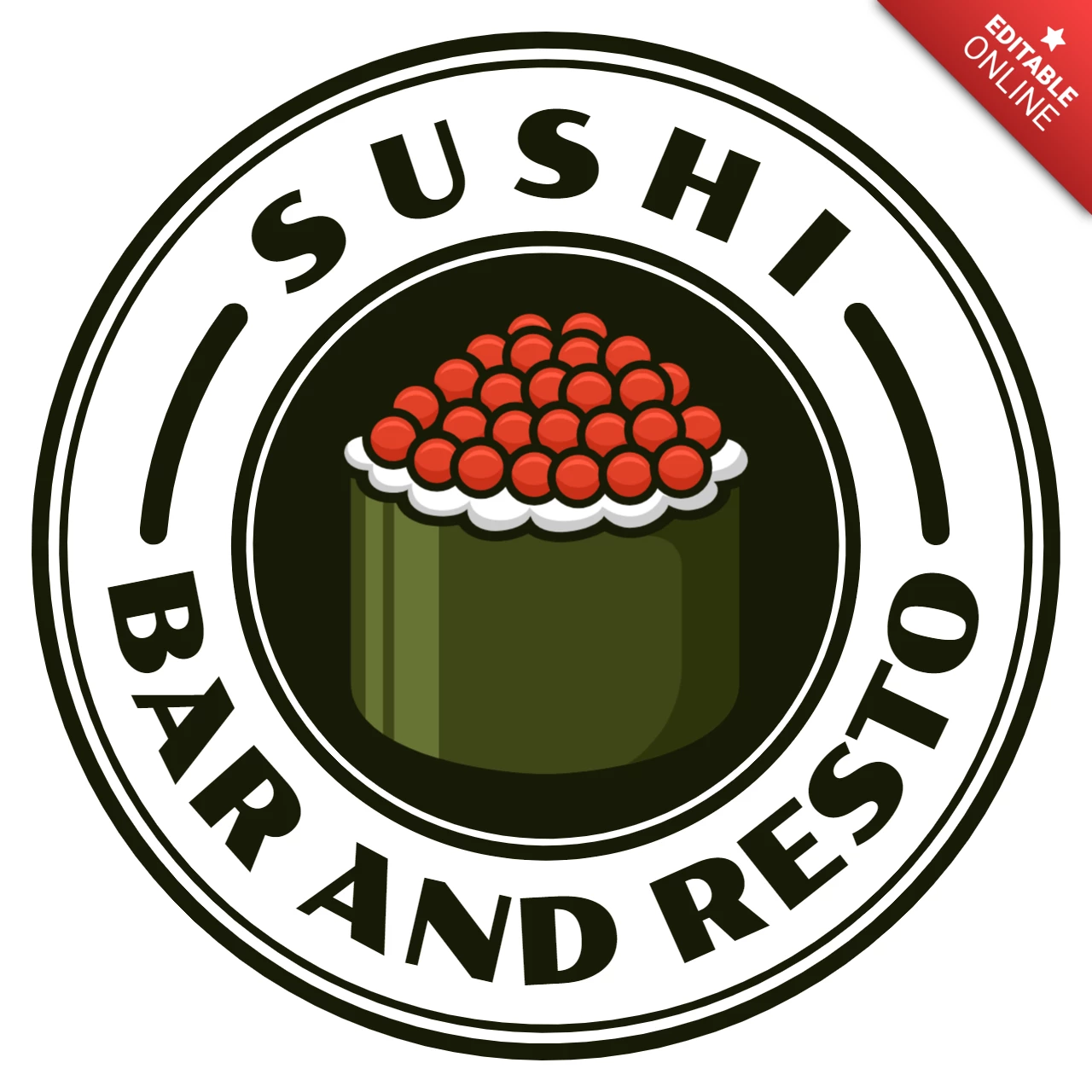 Sushi bar logo design Vorlage