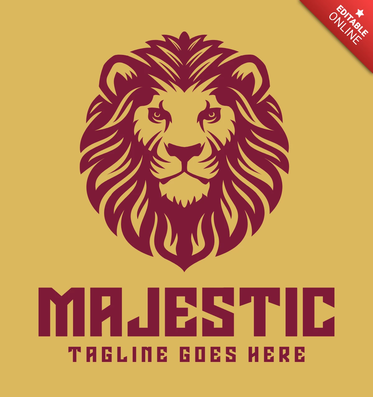 Majestic Lion Logo Design Template