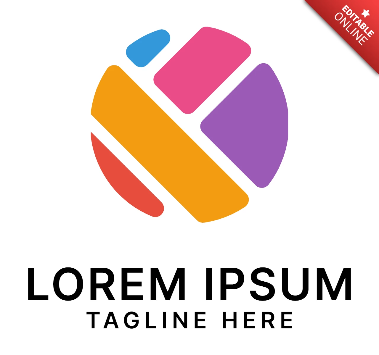 Colorful Abstract Circle Logo Design Template