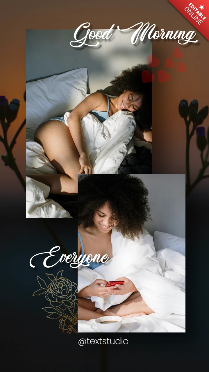Elegant Good Morning Photo Collage Instagram Story Template