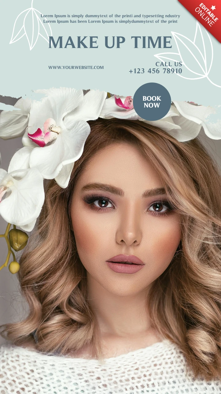 Zen Floral Textured Instagram Story Post Design Template