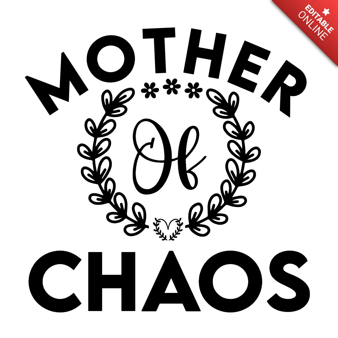 Modelo de design de camiseta da mãe do caos
