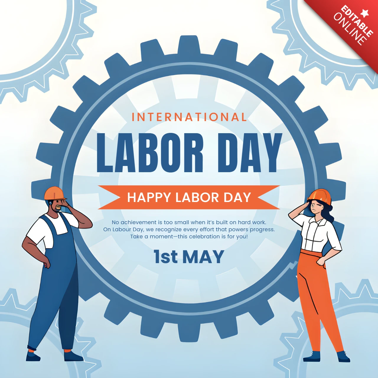 Labor Day Celebration Design Template - Modern Vector Style