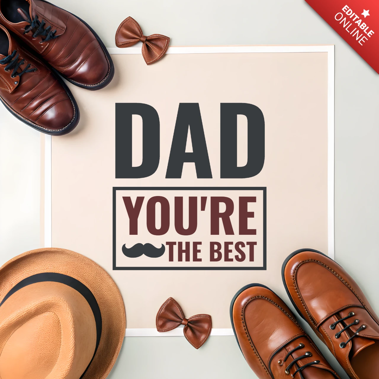 Father's Day Wishes for Elegant Dads - Greeting Card Template