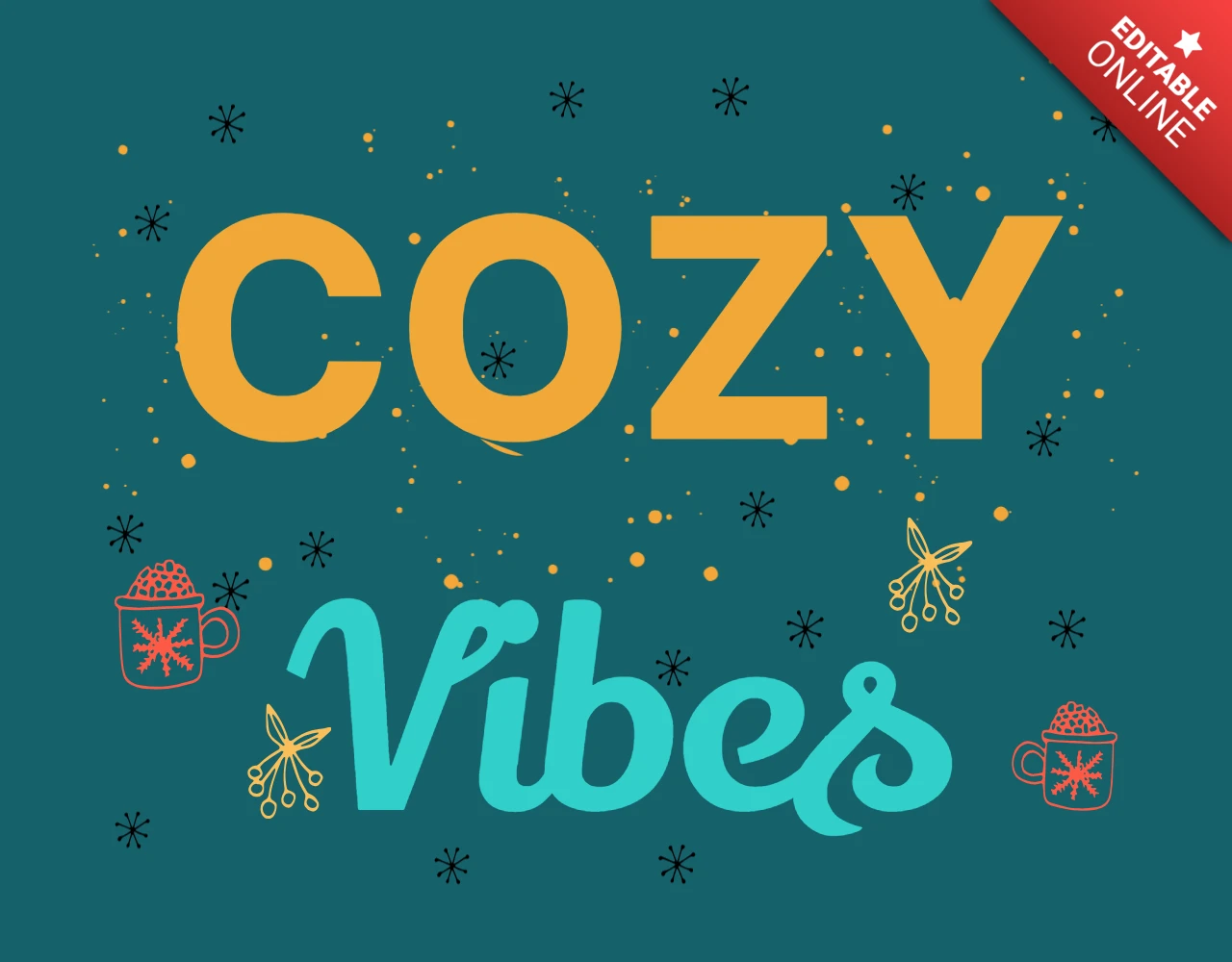 Cozy Vibes T-shirt Design Template