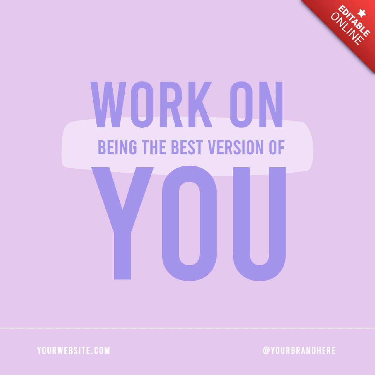 Work on the Best Version of You Instagram Post Design Template