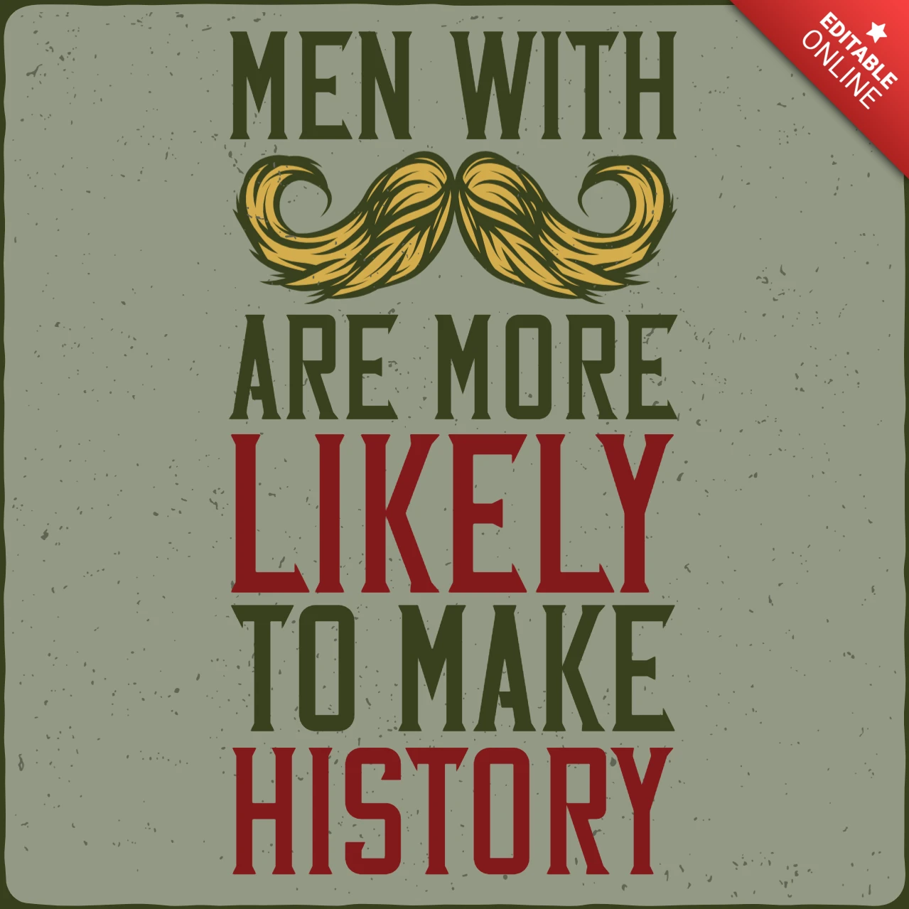 Mannen met snor kapper t-shirt ontwerpsjabloon