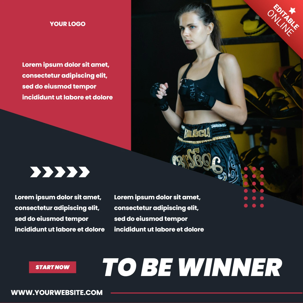 Frau fitness moderne soziale medien post design vorlage