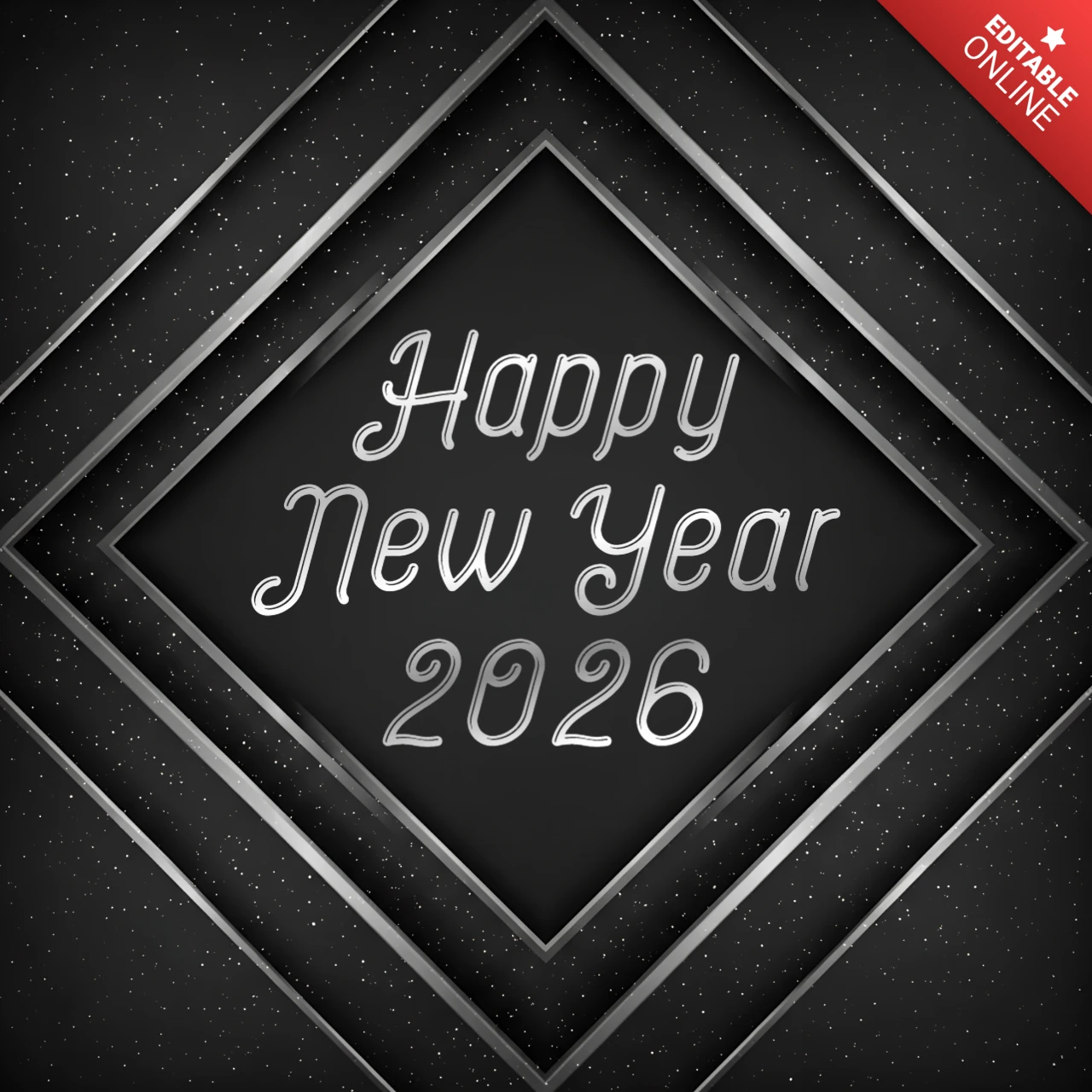 Elegant New Year 2026 Greeting Card Template Design