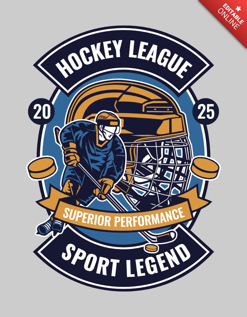 Hockey League Sport Legend T-shirt Design Template