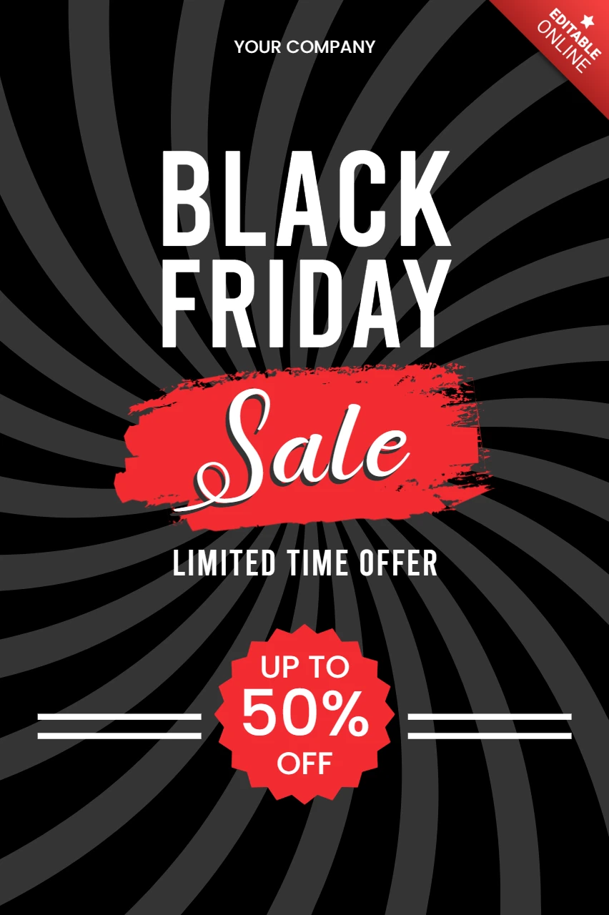 Dynamische Black Friday Verkaufsdesign-Vorlage für Werbeflyer