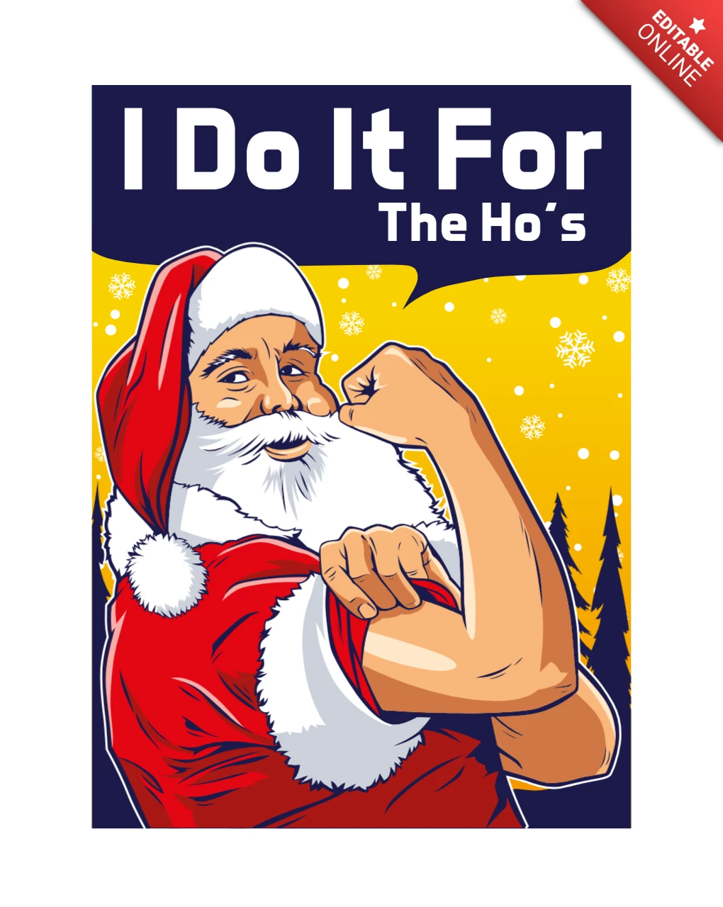 Eu faço isso para o modelo de design de camiseta do Papai Noel