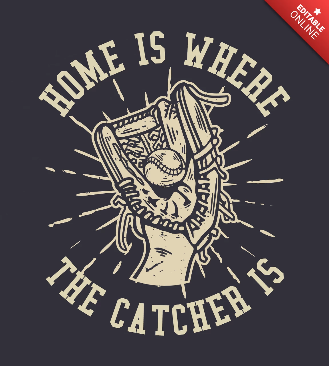 A casa é onde o modelo de design de camiseta vintage coletor