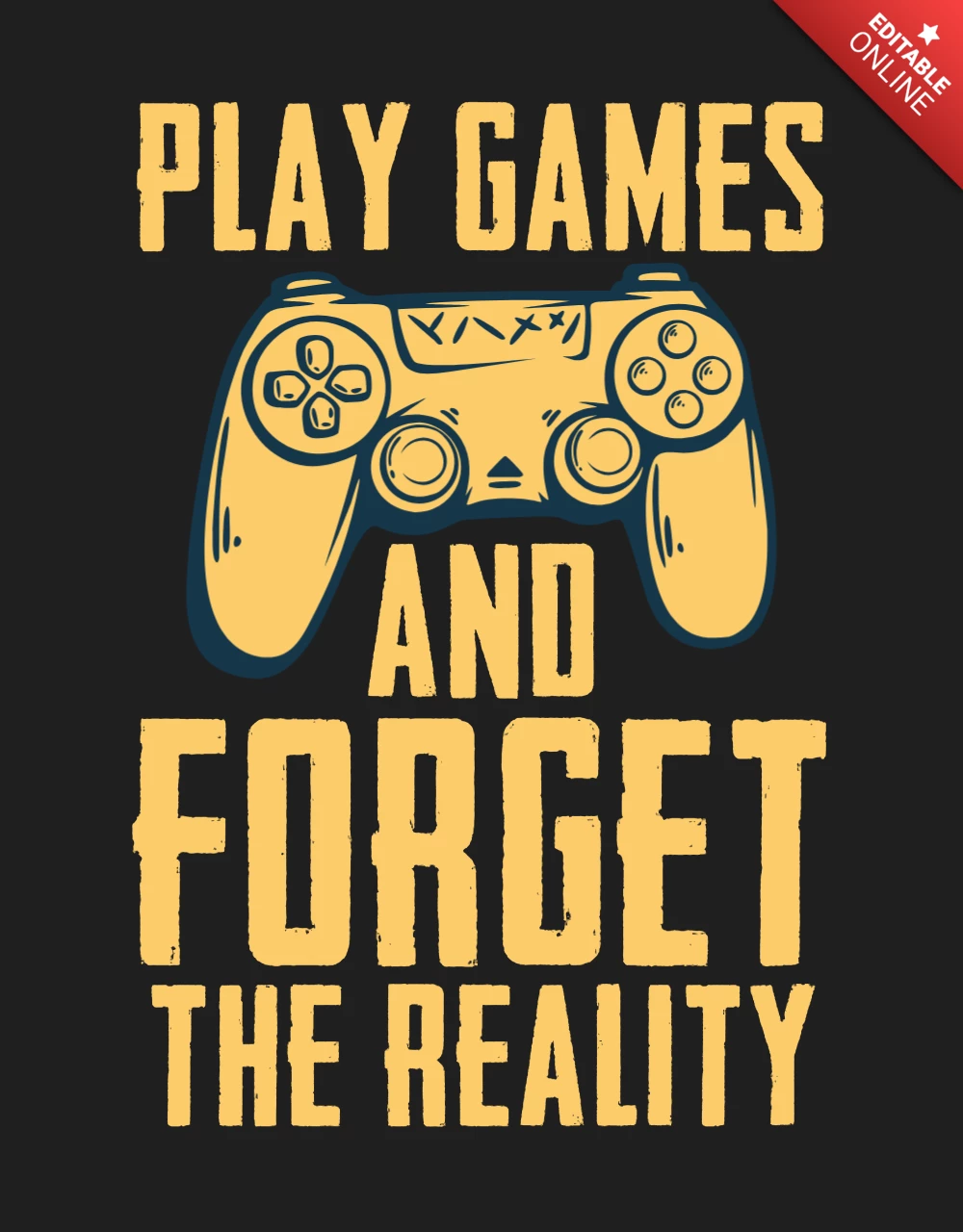 Stick spelconsole vintage t-shirt ontwerpsjabloon