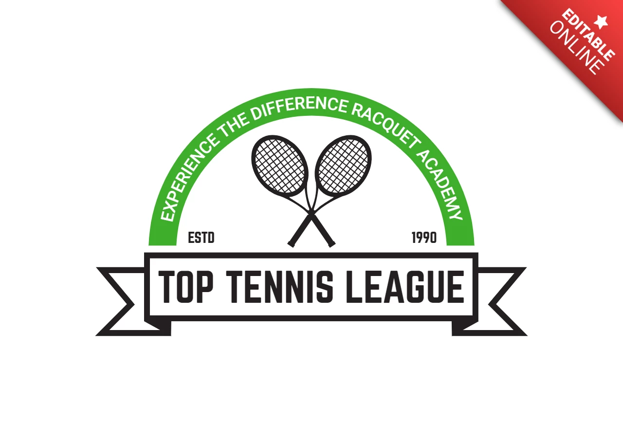Najlepszy szablon projektu logo sportowego turnieju tenisowego