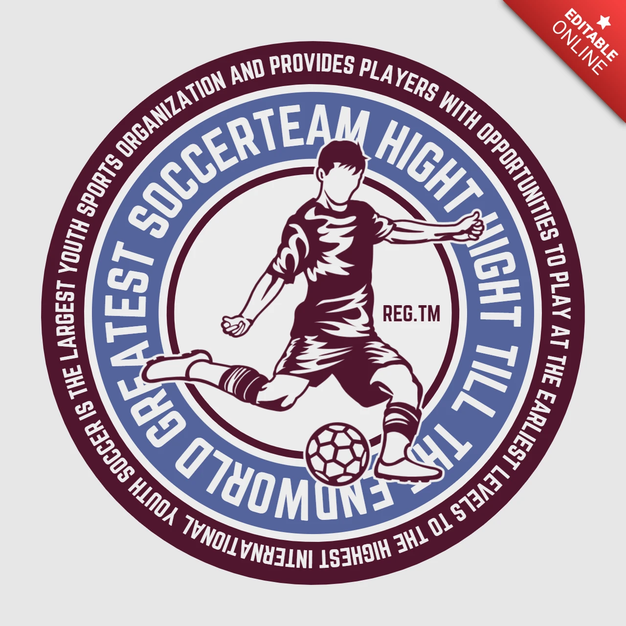 Man Playing Soccer T-shirt Design Template