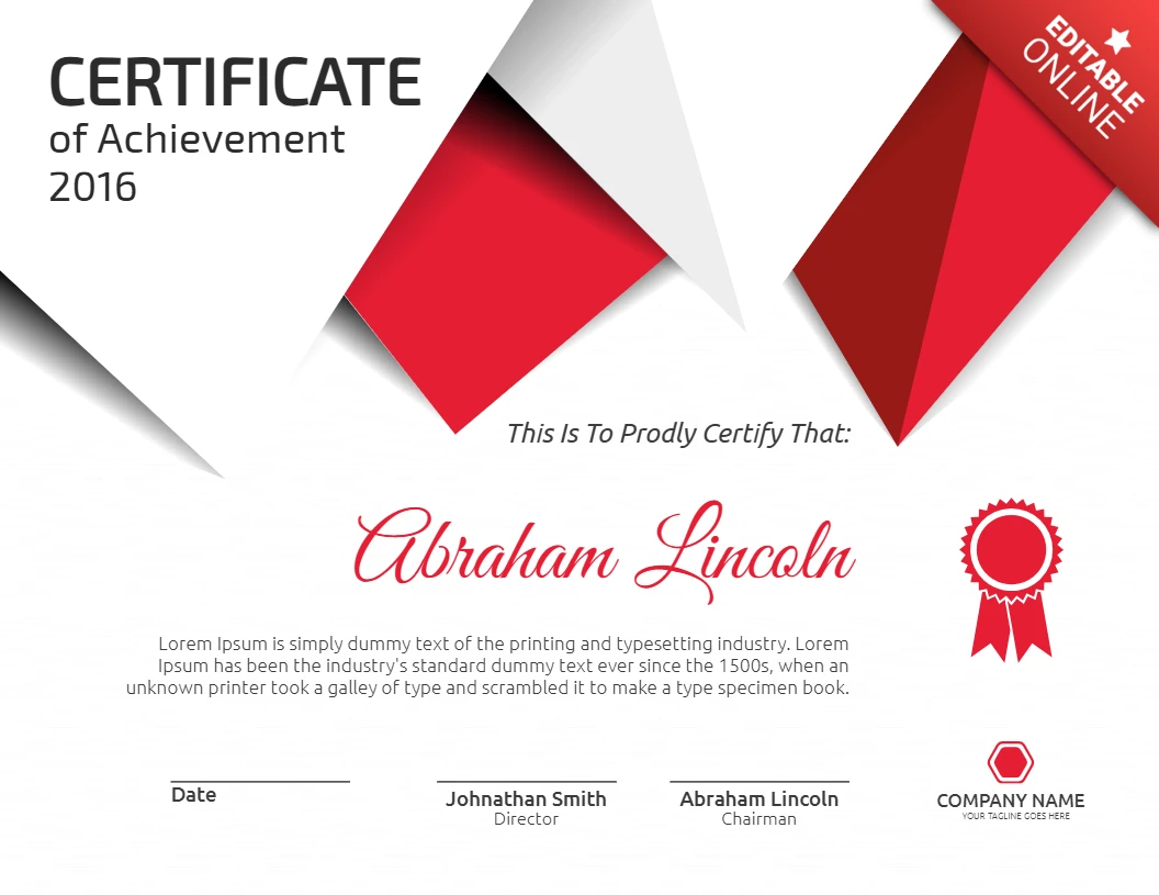 Moderne abstracte zakelijke award certificaat post ontwerpsjabloon