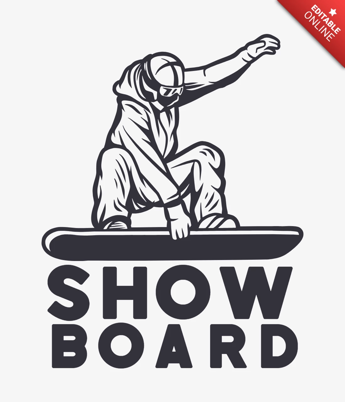 Snowboard avec modèle de conception de t-shirt homme