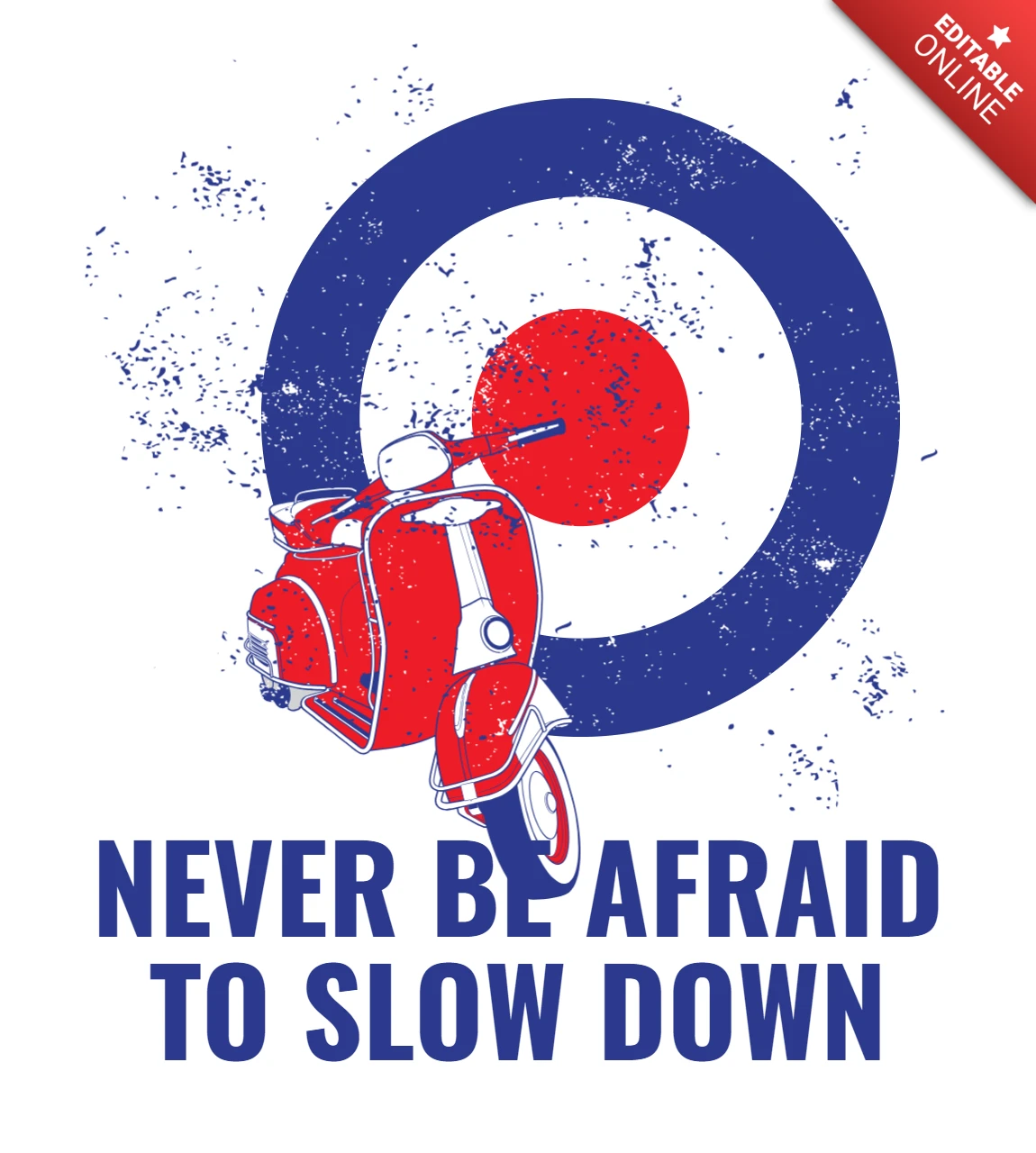N'ayez jamais peur de ralentir t-shirt scooter design
