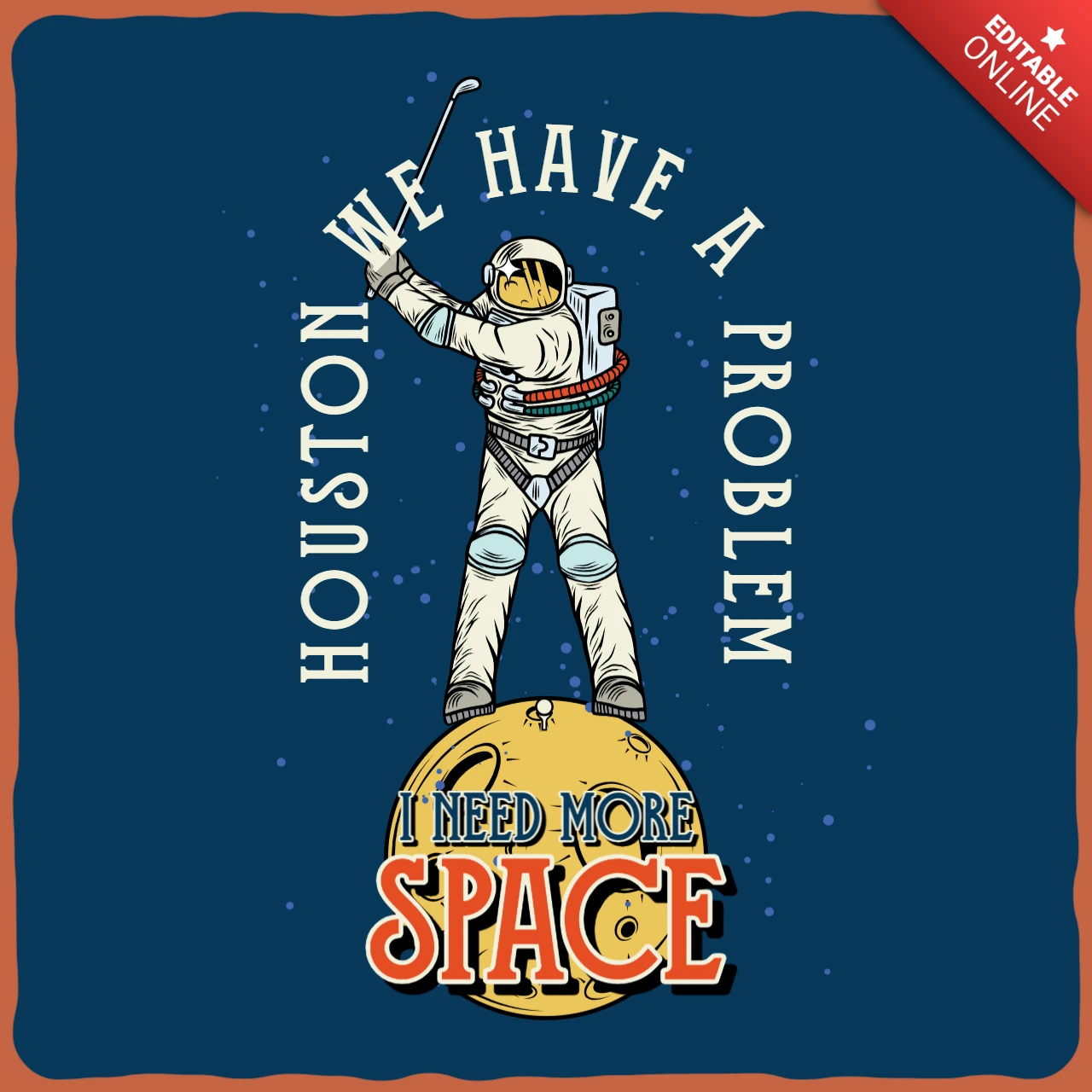 Ho bisogno di più spazio astronauta modello di design t-shirt