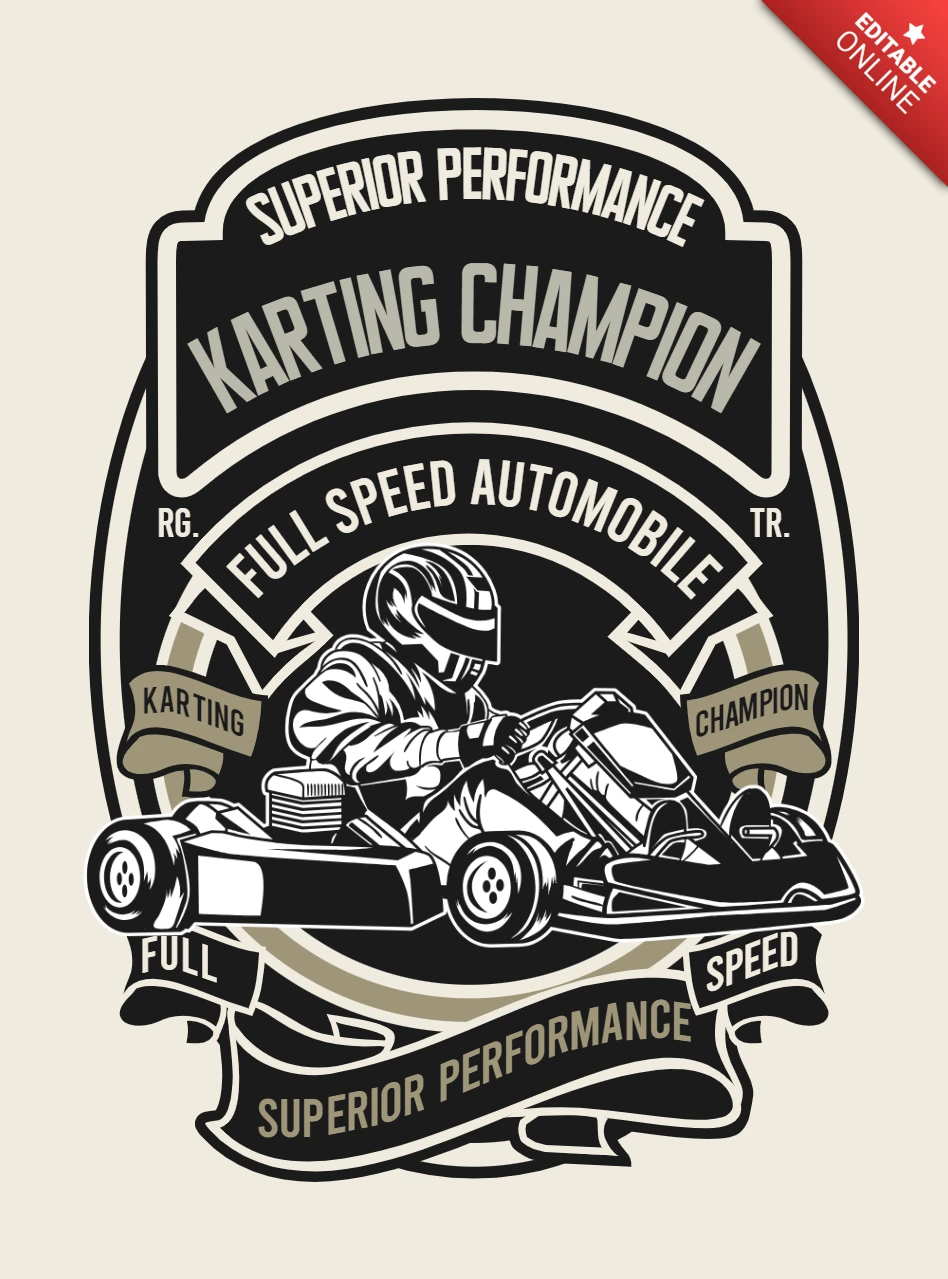 Karten kampioen vintage t-shirt ontwerpsjabloon