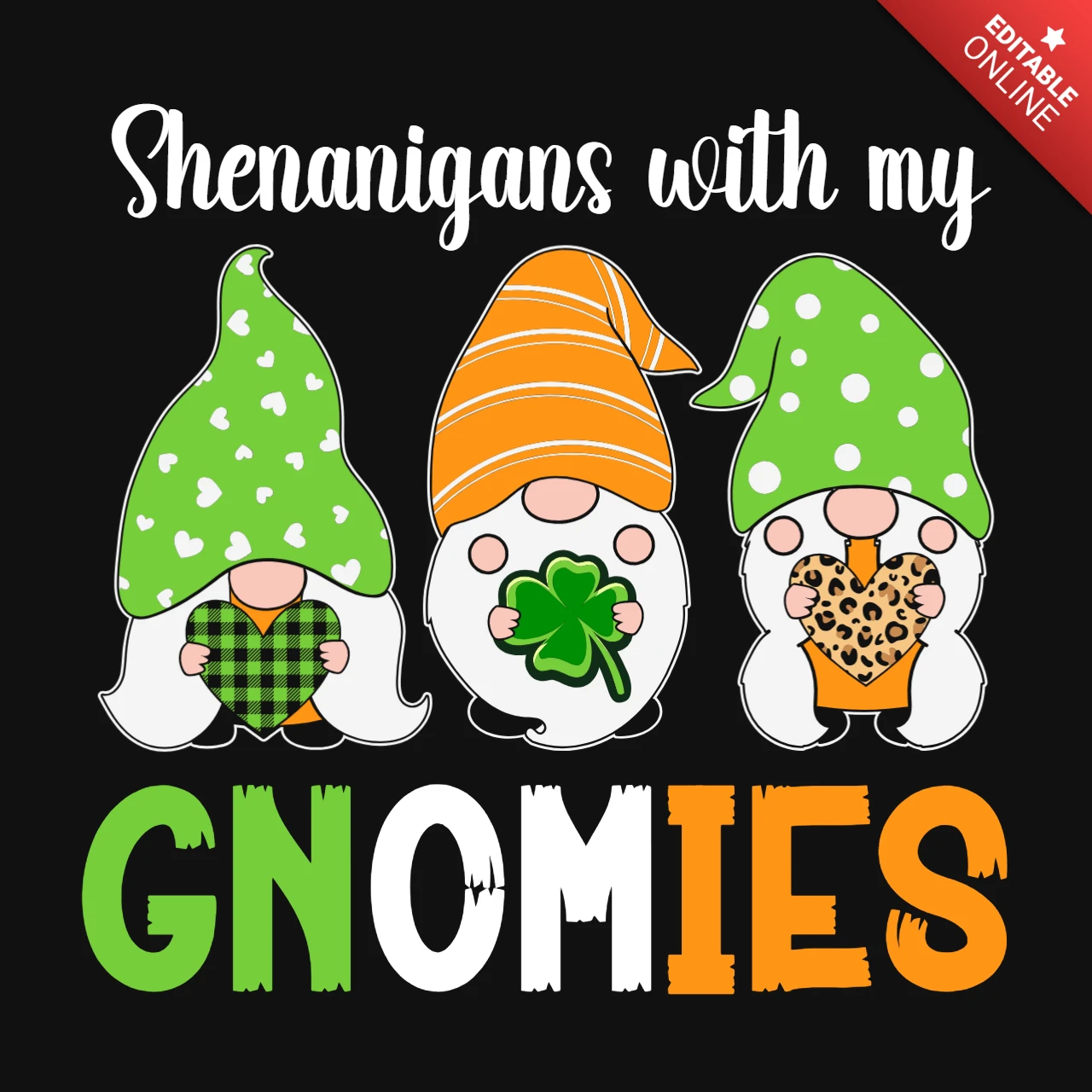 Modelo de design de camiseta "Shenanigans with my gnomies