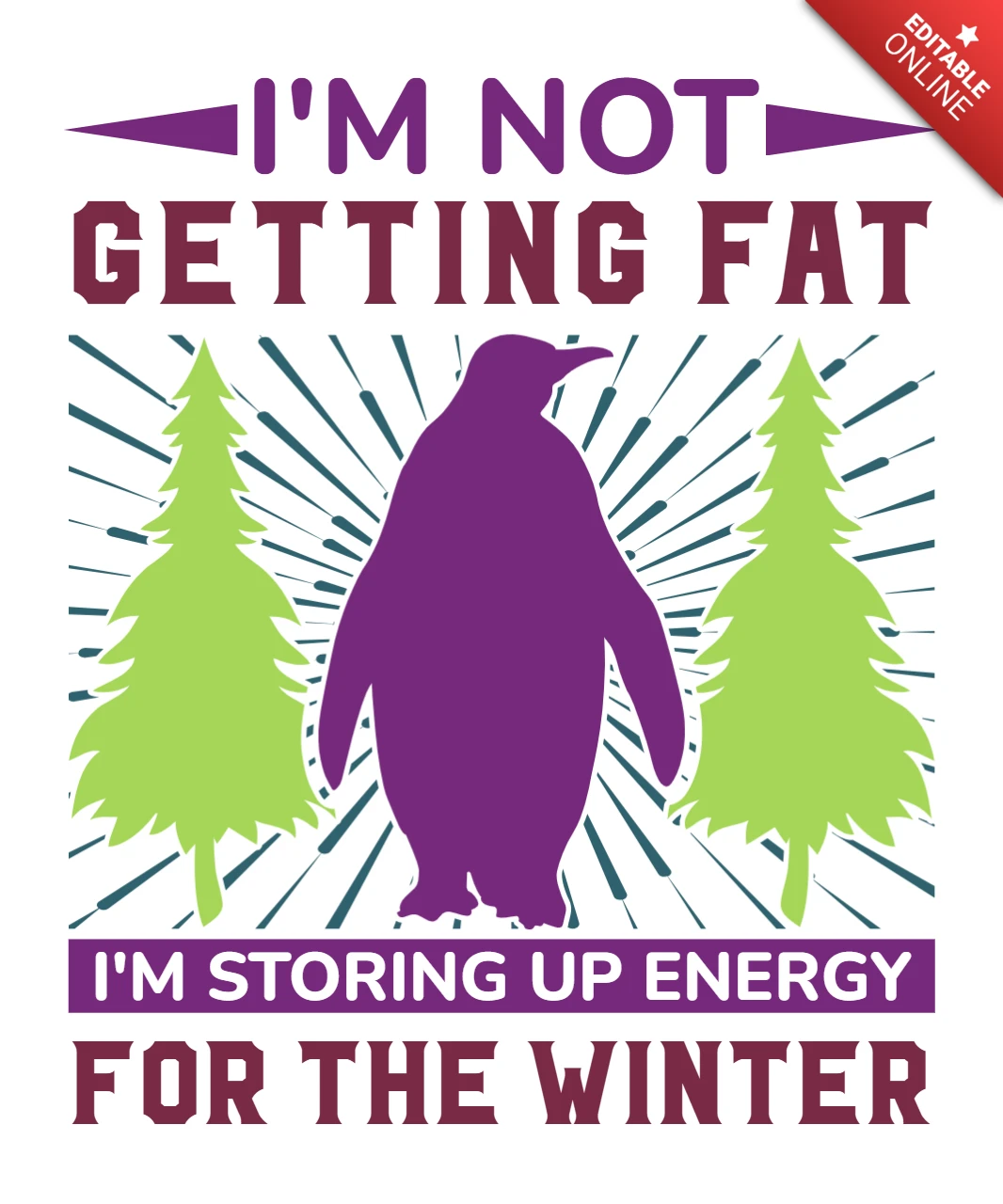 Playful Penguin Winter Energy Design Template