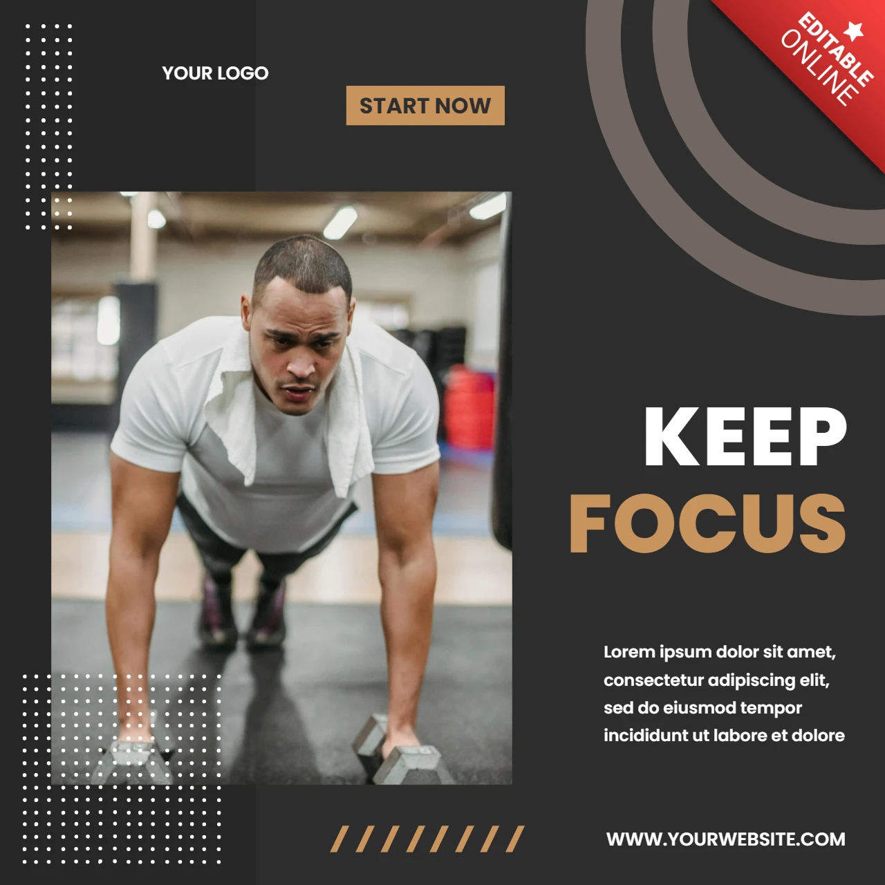 Moderne minimalistische Formen Instagram Post Design Vorlage