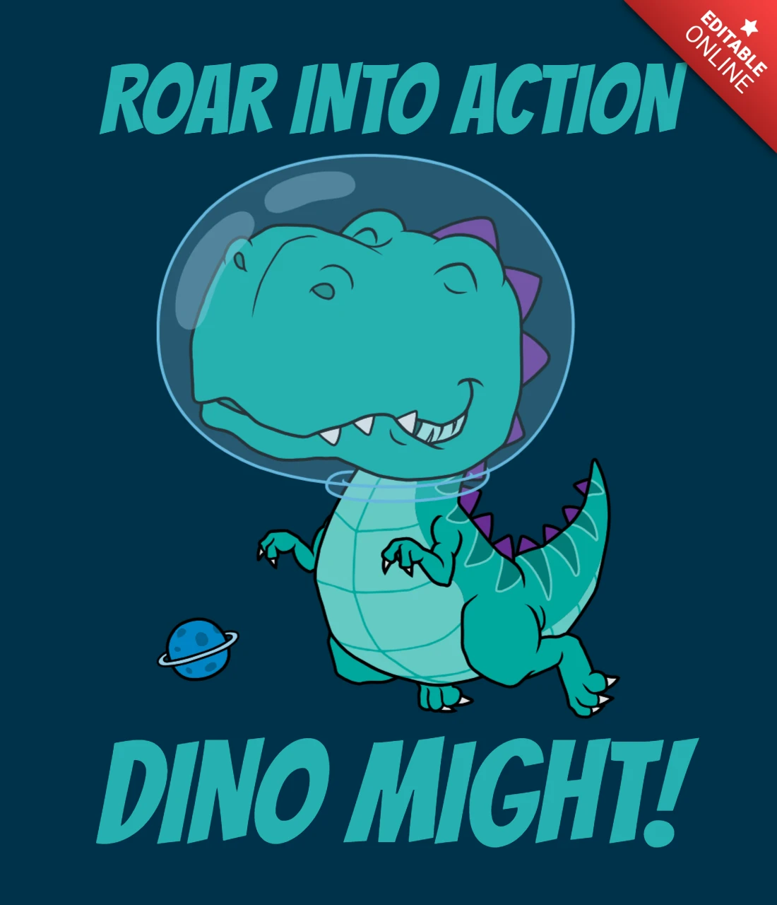 Leuk dino-ontwerpsjabloon voor kinderkleding