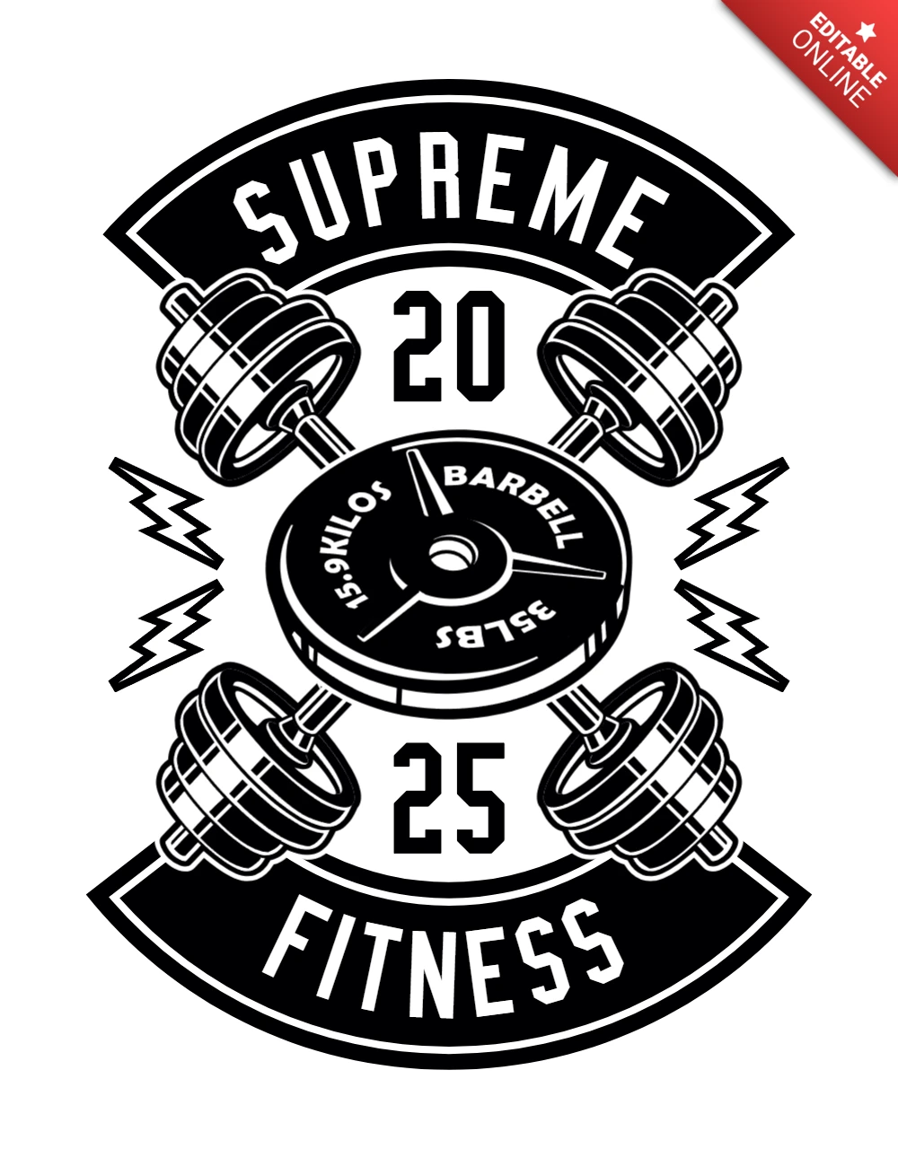 Plantilla de diseño de camiseta de gimnasio Supreme