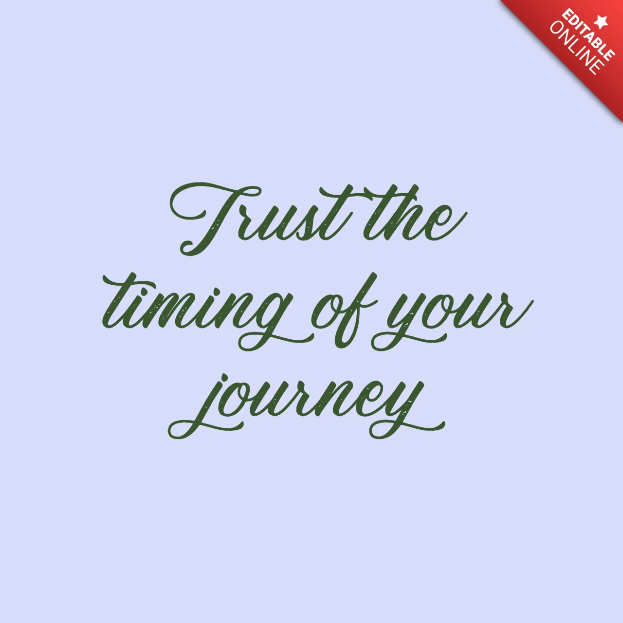 Trust the journey quote instagram post design template