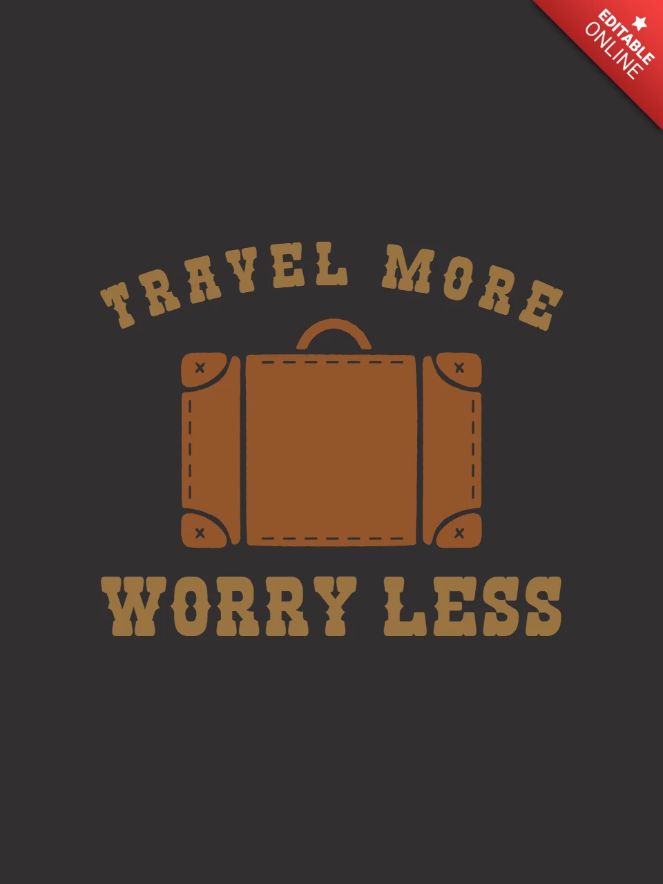Travel more worry less t-shirt template ontwerp