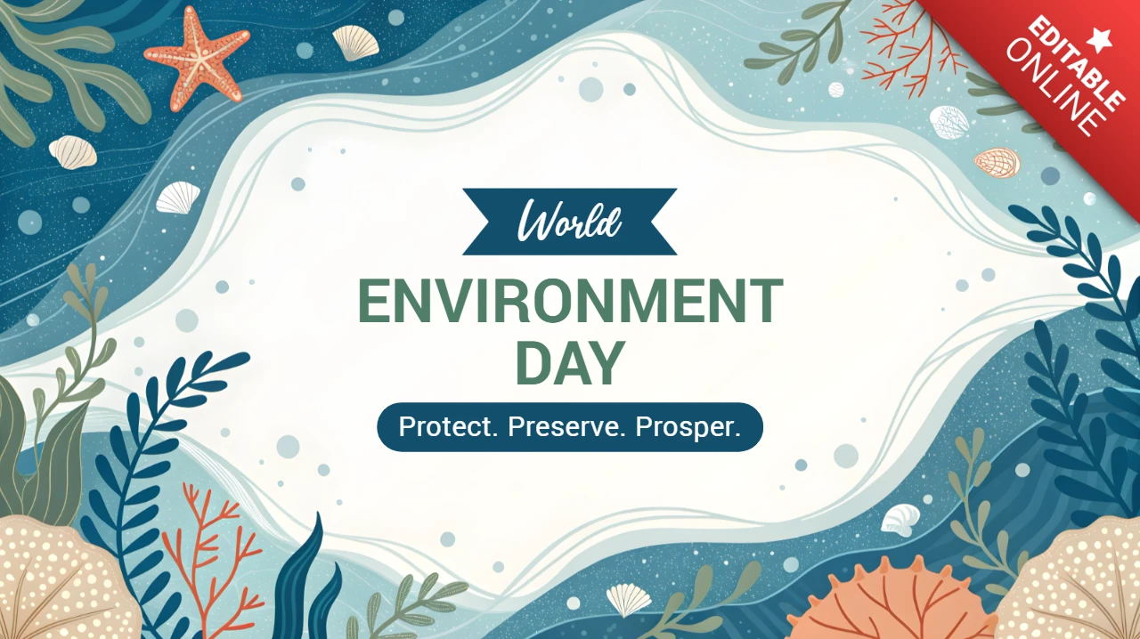 Whimsical Nature-Themed Design Template for World Environment Day